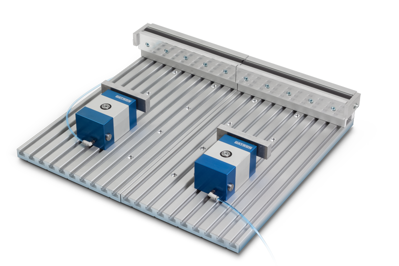 DATRON neo Pneumatic Work-holding is easy to setup, easy to use and the perfect starter set for this machine. Quick placement with no need to screw anything down - just air pressure. 